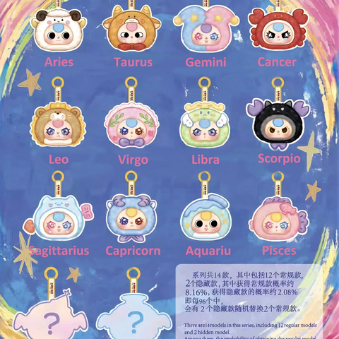 Baby Three Twelve Constellations Plush Blind Box
