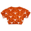 University of Texas Longhorns Sequin Repeater Crop Blouse