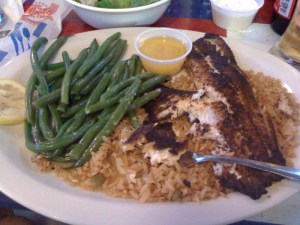 The tilapia was nice, but I wish it was a little spicier.