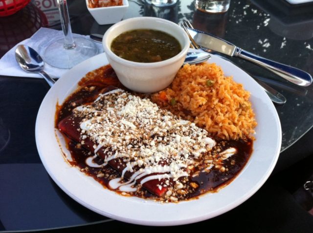 El Mirasol San Antonio patio Mexican Food Enchiladas antiguas