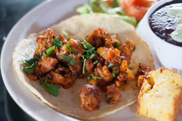 Betos Al Pastor Tacos Black Bean Soup