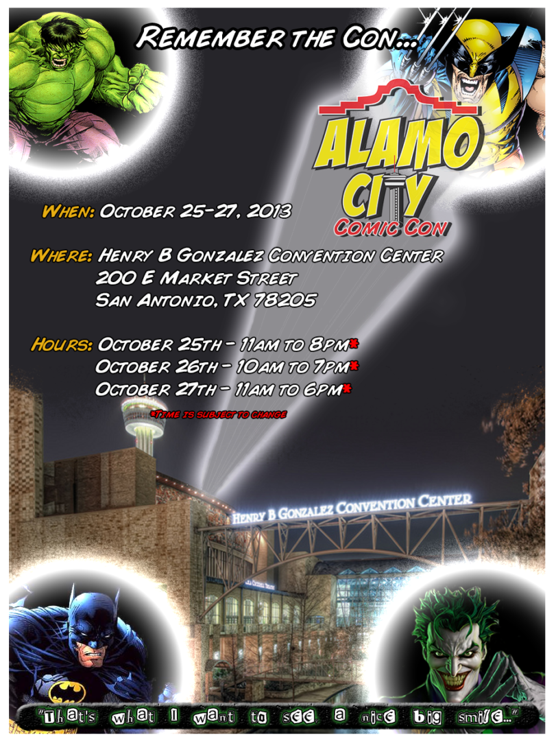 Alamo City Comic Con: Oct 25 – 27