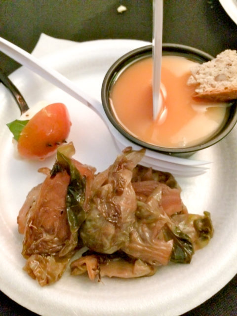 Culinaria 2014 Grand Tasting Brussels sprouts, caprese salad and panna cotta from Stella