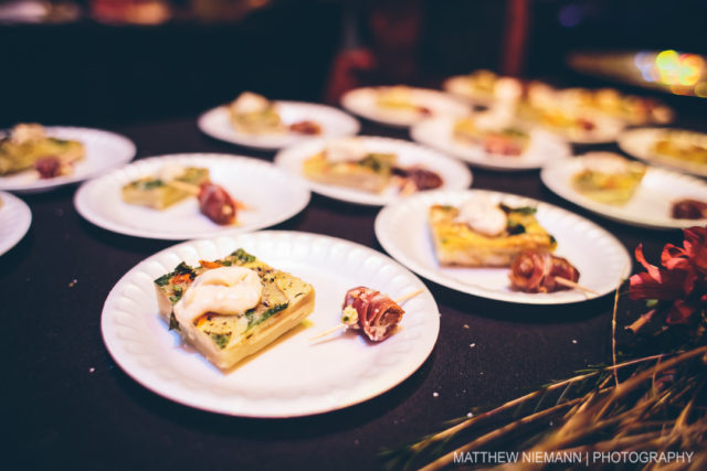 Bee's Knees Catering Tortilla Espanole and Prosciutto Wrapped Date