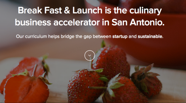 Screenshot of the Break Fast & Launch website.