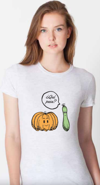 SA Flavor que pasa design on american apparel stock image