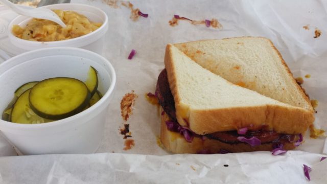 Smoked Bologna Sandwich at Dignowity Meats.