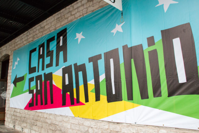 ¡Bienvenido a Casa San Antonio! Our SXSW 2016 presence. Photo by Garrett Heath.