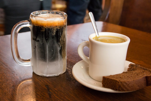Schilo's famous root beer and split pea soup. 