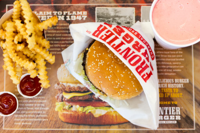 Frontier Burger Crinkle Fries From Top