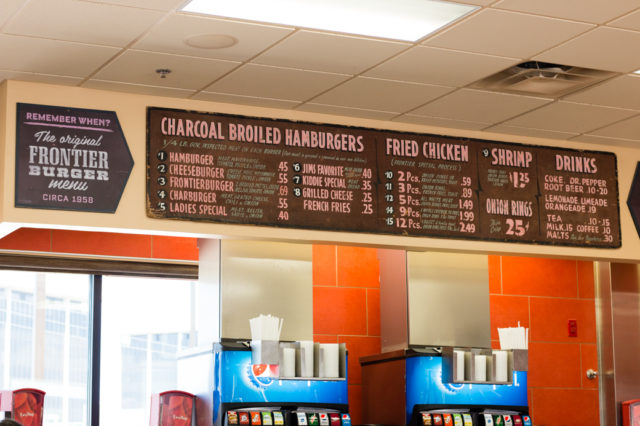 Original Menu Frontier Burger