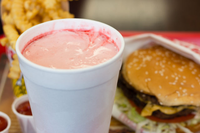 Strawberry Milkshake Frontier Burger